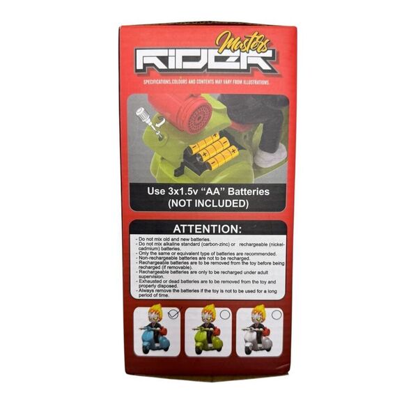 Flame Rider Scooter 360° Stunts Music & Lights RC Motorcycle Toy NEW - Picture 3 of 5